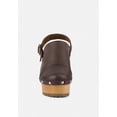thumbnail image 3 of ALONA Brown Slingback High Block Heeled Clogs, 3 of 7