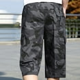 thumbnail image 4 of Men's Camo Print Cargo Shorts Men Summer Casual Short Pants Loose Pockets Gym Shorts Outdoor Workout Shorts, 4 of 9