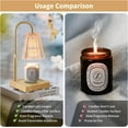 thumbnail image 6 of UU&T Candle Warmer Lamp with Dimmer, Electric Candle Warmer for Jar Candles, Bedroom Home Decor, 2H/4H/8H Timer Adjustable Height with 2 Bulbs, Amber, 6 of 9
