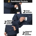 thumbnail image 5 of Xidunhg Men's Softshell Jacket with Hood Waterproof Windbreaker Lightweight Rain Shell Jacket for Outdoor Hiking Travel, 5 of 9
