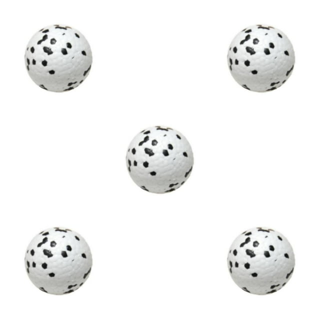 Langgg PC Durable Bite Resistant Toy Balls For Dogs ETPU For Long-Lasting Fun With Good Wear Resistance White Black 7cm 5Set