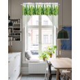 thumbnail image 4 of Spring Plants Swag Valances for Windows, Small Curtains Drapes, Modern Minimalist Leaves Lines Green Kitchen Window Curtains Over Sink Rod Pocket Window Treatment Valance for Bedroom/Bathroom 56"x36", 4 of 5