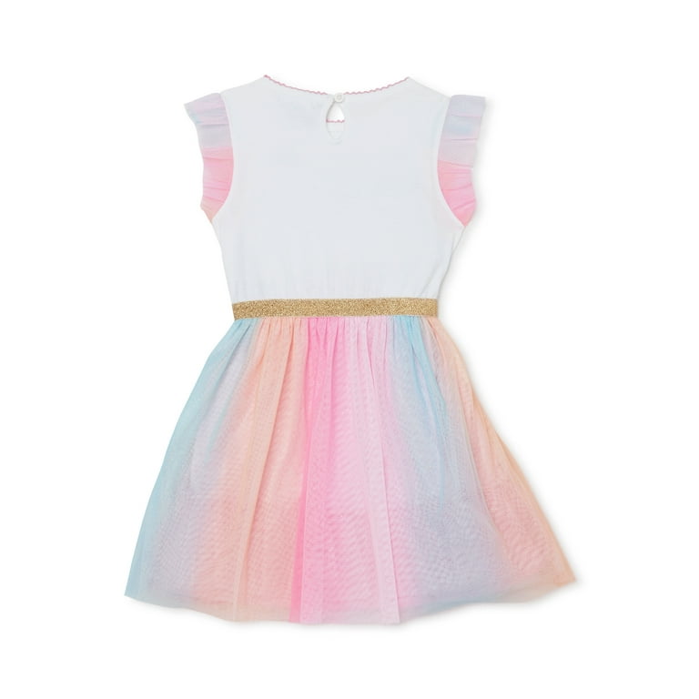 Sunset Rainbow Tulle Dress