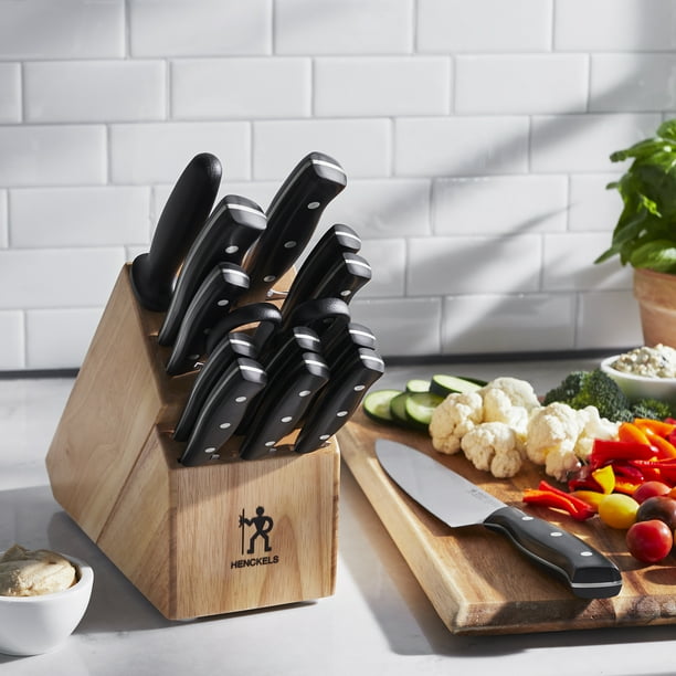Henckels Everpoint 15 PC Triple Rivet Stainless Steel Knife Block