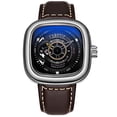 thumbnail image 4 of Relojes relojes mecánicos automáticos relojes para hombre relojes de esfera grande con forma cuadrada hueca, 4 of 6