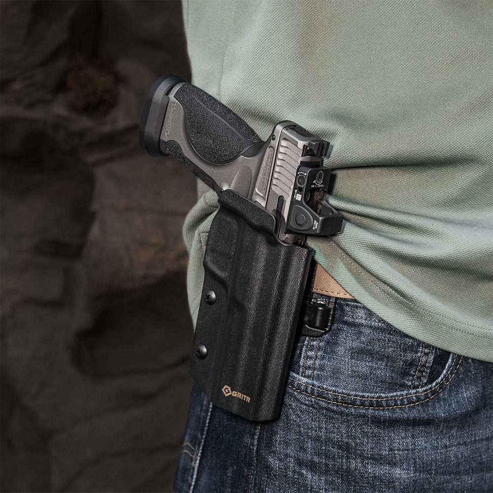 GRITR OWB Kydex Holster Fits Smith & Wesson M&P9 M2.0 COMPETITOR, Right Hand