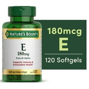 Nature's Bounty Vitamin E Pure dl-Alpha 180mg (400 IU), 120 Softgels