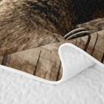 thumbnail image 5 of Erosebridal Wildlife Bear Quilt Full for Boys Men, Rustic Wooden Cabin Print Full Bedspread Sets, 3 Pieces, 5 of 7