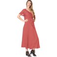 thumbnail image 2 of HAPPY BAY Women's Summer Loose Flowy House Wear Swing Dresses L-XL Peach, Solid, 2 of 6