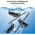 thumbnail image 4 of Corner Shower Caddy Tension Pole: Adjustable Stainless Steel Shower Organizer 4 Tier Shelf for Bathroom Bathtub Shampoo - Floor Standing Rack Bath Storage Holder with Rust Proof Rods - Black, 4 of 7