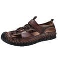 thumbnail image 2 of Willtoo Mens Outdoor Hiking Sandals Casual Fashion Faux Leather Athletic Sports Shoes Closed Toe Breathable Lightweight Walking Sandals, 2 of 5