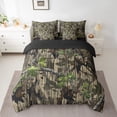 thumbnail image 3 of Feelyou Adult Jungle Branches Twin Bedding Sets 7-Piece, Green Leaf Botanical Bedding Comforter Set, Rustic Farmhouse Theme Reversible Sheet Sets, Luxury Bedroom Decor, 3 of 9