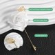 thumbnail image 2 of Uxcell 24-Pack Pines de Flor para Solapa para Hombres, Pin de Rosa con Hoja Dorada para Novios para Bodas/Bailes/Fiestas [Blanco Puro], 2 of 7