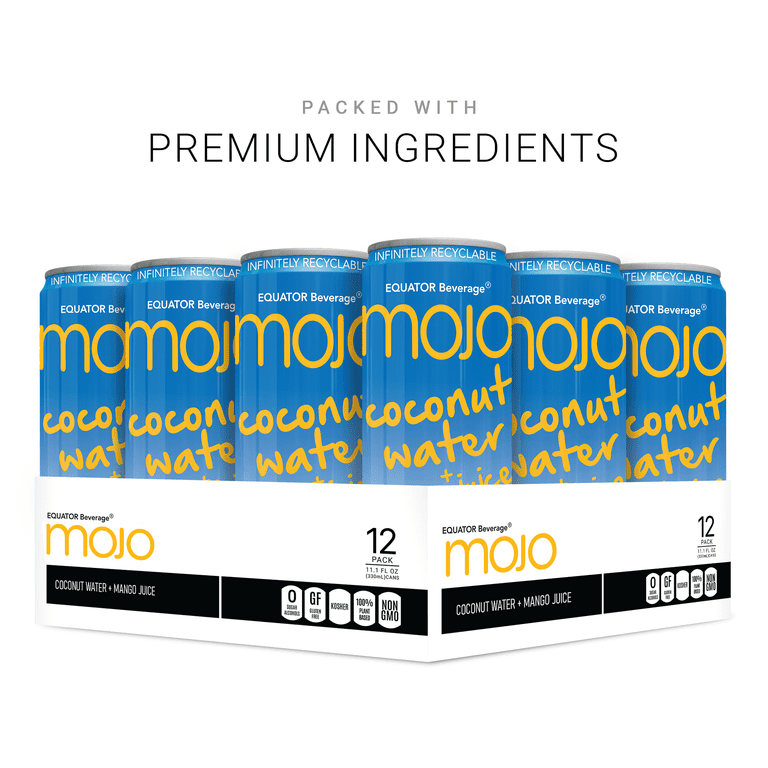 MOJO Coconut Water + Mango Juice | Hydration Drink & Sports Drink