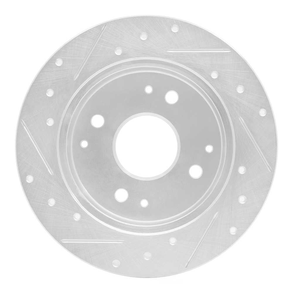 Dynamic Friction Company 631-59025R DFC Brake Rotor - Drilled And Slotted - Silver