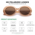 thumbnail image 5 of LVIOE Clout Goggles Sunglasses Retro Oval Sunglasses Polarized Fashion Women Sunglasses UV400 Protection, 5 of 7