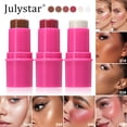 thumbnail image 4 of Julystar Face Beauty Stick Shade 06 Contouring Blush Highlight 3-in-1 Cream Makeup Stick Long Wear Buildable Color for Cheeks Lips Eyes, 6g, 4 of 12