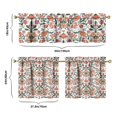 thumbnail image 6 of Rustic Blooming Curtains 24 Inch - 3 Panel Bohemian Country Farmhouse Set with Vintage Floral Print, Rod Pocket Kitchen, 6 of 6