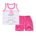 thumbnail image 1 of Conjunto de Conjunto de Camiseta Y Pantalones Cortos de Dibujos Animados de Ropa para Niñas Pequeñas. Sandía 80-90cm Hugo Shorts de chaleco para niños, 1 of 9