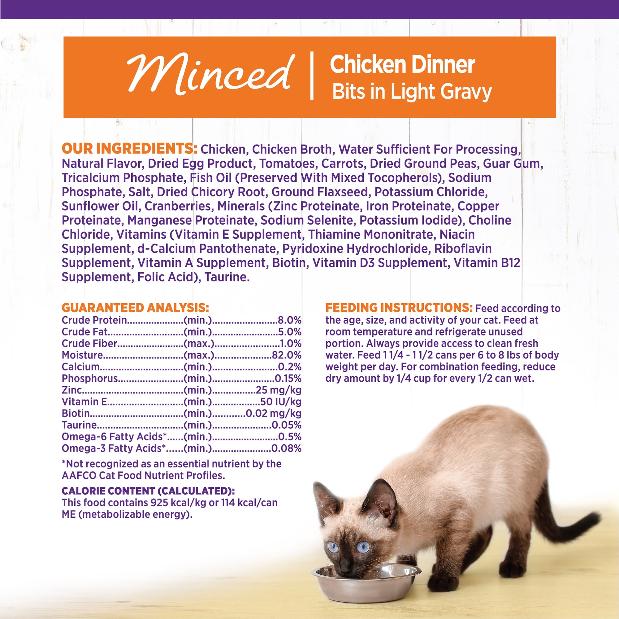 (24 pack) Wellness Complete Health Minced Adult Wet Cat Food, Natural, Protein-Rich, Grain Free, 5.5 Ounce , 24 Pack, (Chicken Entrée)