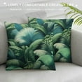 thumbnail image 3 of JRXY  Plant Pillow, Watercolor Tropical Palm Leaves Colorful Illustration Natural Feelings, Decorative Printed Pillowcase,Lime Green White, 3 of 5