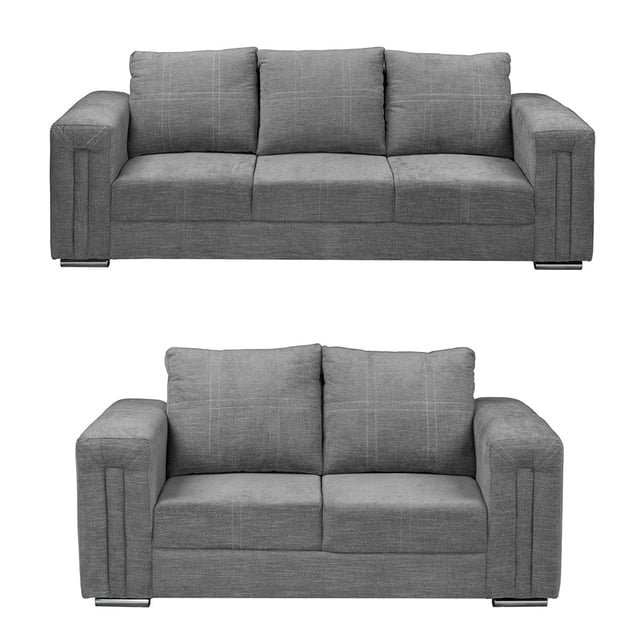 Sala 3-2 TRINITY Taos 2 piezas ( Sofá, Love Seat ) Storm Grey