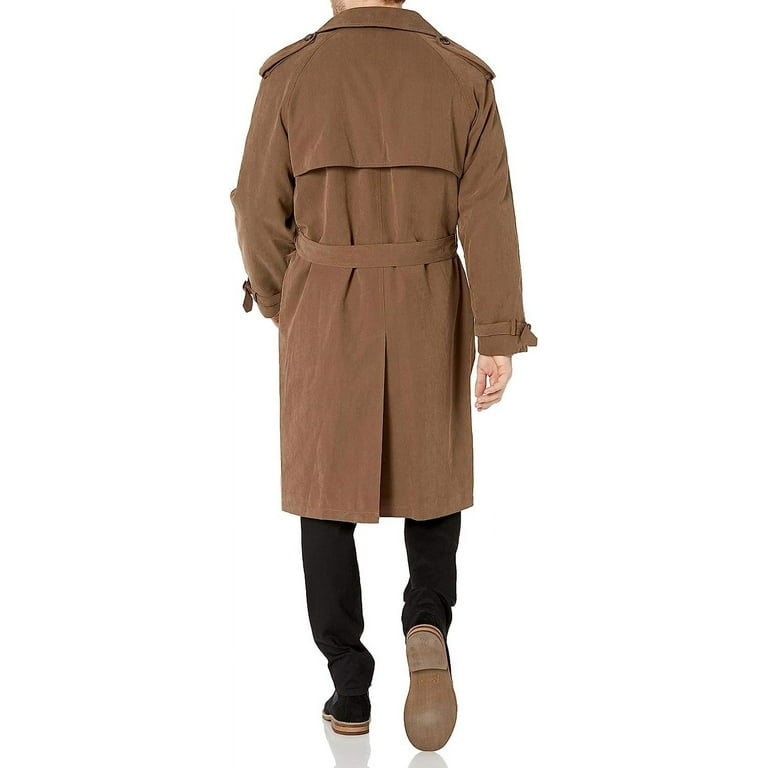 LONDON FOG Men s Iconic Trench Coat British Khaki 36 Short Walmart