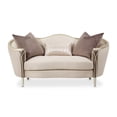 thumbnail image 2 of Michael Amini Villa Cherie Velvet Loveseat in Porcini/Hazelnut Brown, 2 of 9