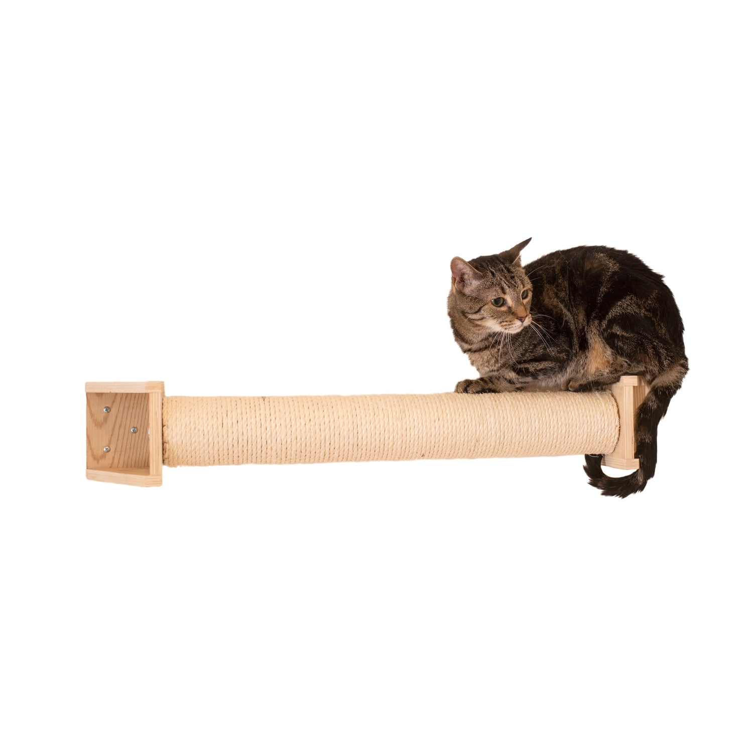 Wall Mounted Cat Scratching Post -Series - Solid Wood - 30" Tall