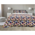 thumbnail image 1 of Geometric Comforter & Sham Bedding Set, Colorful Abstract Circles Formed of Curved Stripes in Continuous Pattern, 3 pcs Duvet Set Microfiber Filling Quilt, 5 Sizes, Multicolor, by Ambesonne, 1 of 4