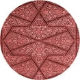 thumbnail image 1 of Ahgly Company Machine Washable Indoor Round Transitional Cranberry Red Area Rugs, 8' Round, 1 of 7