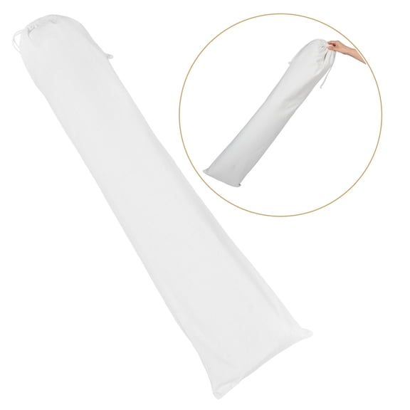 HONMEET White Oxford Cloth Yoga Mat Storage Bag with Drawstring, Portable Organizer for Camping and Outdoor Activities
