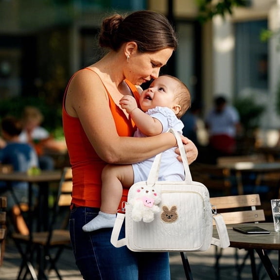 Large Maternity Bag - Functional Nursing Tote For Moms With Insulated Pocket Organizer Storage Solution For