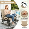 thumbnail image 6 of Costway Elegant Unique Seat Metal Patio Smooth Glider Rocking Chair with Cushion, Tan, 6 of 9