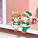thumbnail image 5 of 2 figuras de pareja navideñas en miniatura, escultura decorativa, pequeño juguete artístico para Verde, 5 of 9