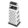 thumbnail image 4 of Rallador profesional de acero inoxidable con 4 lados, ideal para queso, verduras, jengibre, negro., 4 of 4