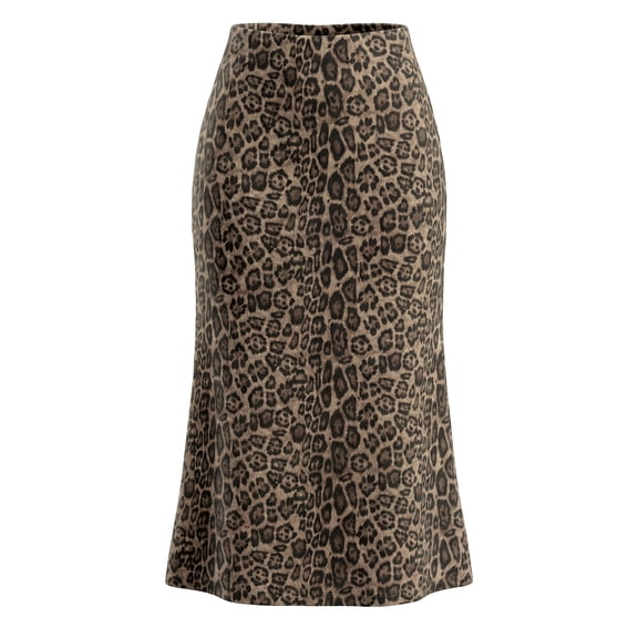 DARING DIVA Women's Y2K Elastic A-Line Maxi Long Skirts X-Small Brown