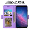 thumbnail image 4 of Asuwish Compatible with Cloud Mobile Stratus C7 Wallet Phone Case and Tempered Glass Screen Protector Flip Credit Card Holder Stand Wrist Strap Mandala Flower Cell Cover for C_7 C 7 Women Men Purple, 4 of 8