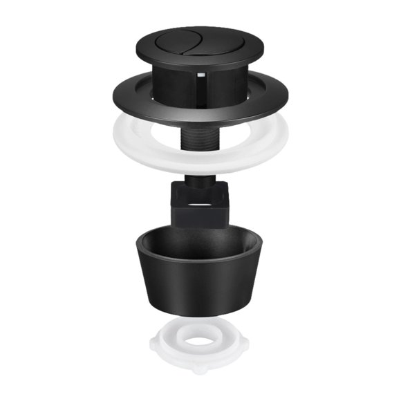 Siruishop Toilet Tank Button Sturdy Toilet Fill Valves Repair for Bathroom Home Toilet Black