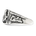 thumbnail image 3 of Sterling Silver Antiqued Masonic Ring, 3 of 5