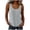 Gray, variant on Womens Cotton Linen Striped Tank Tops- Casual Summer Relaxed Fit U Neck Lightweight Sleeveless Tops Red Size XL
