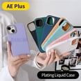 thumbnail image 2 of Funda de teléfono líquida chapada en colores para iPhone 11, 12, 13, 14 Pro Max, funda de tacto suave para iPhone XR, X, 7, 8, 14 Plus, SE 3For iPhone 11Pro Max Gao Jinjia LED, 2 of 2