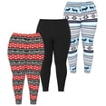 thumbnail image 1 of White Mark Leggings de Vacances pour Femmes Lot de 3 – Imprimés Festifs & Styles Confortables, 1 of 3
