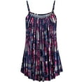 thumbnail image 1 of IROINNID Sundress For Women Sleeveless Bandage Stripe Printing Loose Vest Sling Dress Round Neckline Below The Knee Dress, 1 of 3