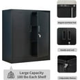 thumbnail image 4 of VibrantEcho Metal Storage Cabinet, Locking Storage Cabinet with Adjustable Shelves for Garage, Home, Office, Utility Room.Black, 4 of 7