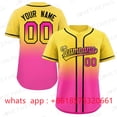thumbnail image 3 of Camiseta de béisbol con degradado, camiseta personalizada del equipo, impresión de nombre personal, número, rayas, ropa deportiva de hip hop, camiseta de béisbol para hombres, mujeres y niños, 3 of 4