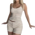 thumbnail image 4 of Mgmyaa Women Cami Pajama Set Sleeveless Sleepwear Short PJ Set with Shorts Sleepwear Sets, 4 of 7