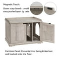 thumbnail image 5 of Unipaws Cat Litter Box Enclosure Furniture, Hidden Litter Box Cover Washroom, Dog Proof Cabinet for Large Cat, Weathered Gray, 5 of 7