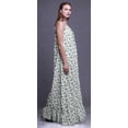 thumbnail image 2 of Bimba White2 Floral Leaves & Rose Nightwear For Women Printed Nightgown Spaghetti Strap Maxi Dress Sleepwear Small, 2 of 5