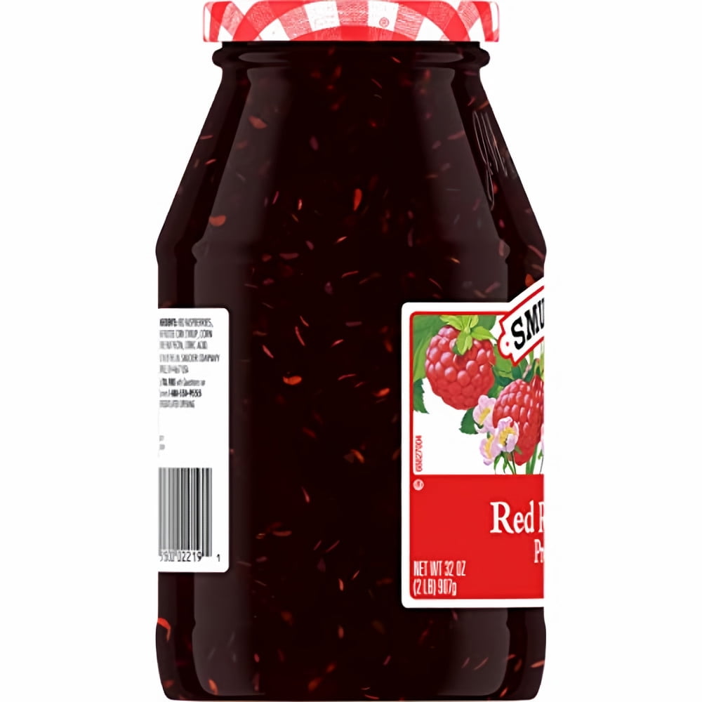 Smucker's Red Raspberry Preserves, 32 Oz (Pack of 2)